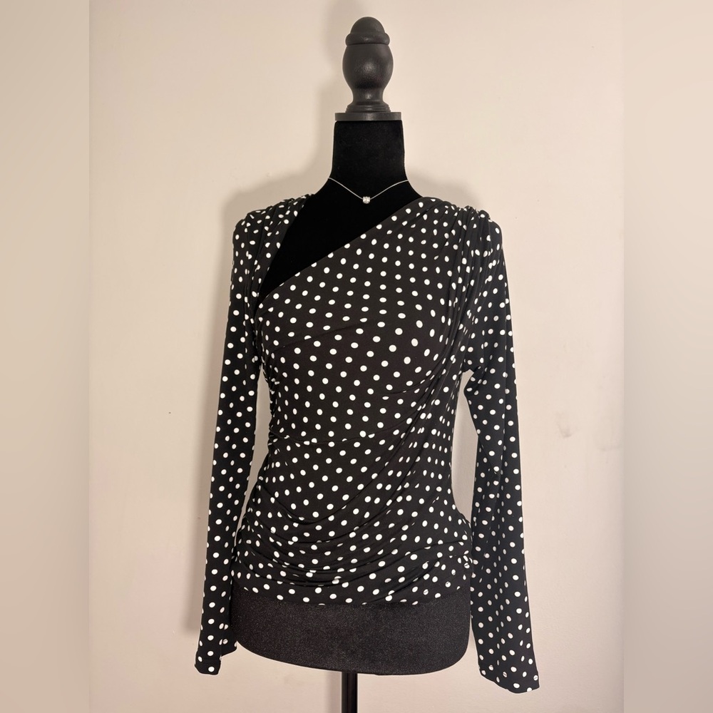Black and White Polka Dot Women's Top